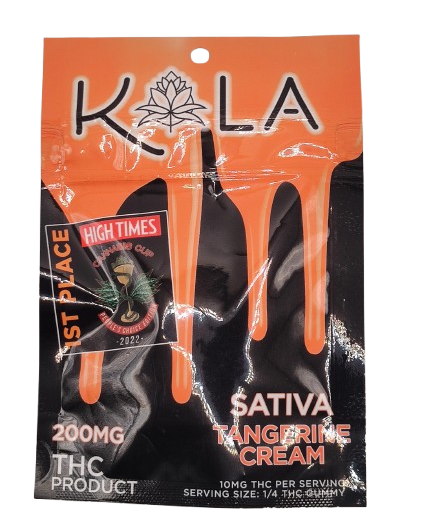 Tangerine Cream - 5 Pieces - 40mg THC - Gummies - KOLA FARMS - Sativa