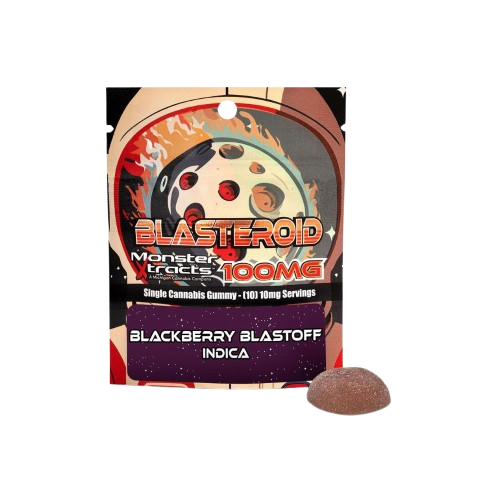 Blackberry Blastoff Blasteroid - 1 Piece - 100mg THC Gummy - MONSTER EXTRACTS - Indica