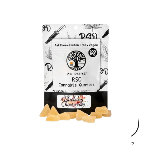 Blueberry Cheesecake RSO Gummies - 10 Pieces - 20mg - PC PURE - Hybrid