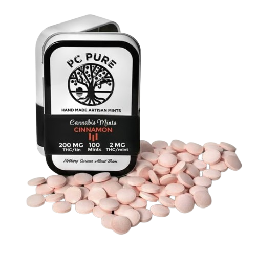 Cinnamon Mints - 100 Pieces - 2mg THC - PC PURE - Hybrid