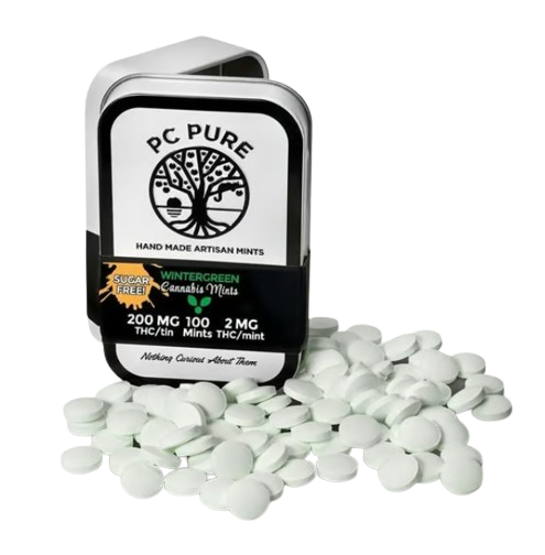 Wintergreen Mints - 100 Pieces - 2mg THC - PC PURE - Hybrid