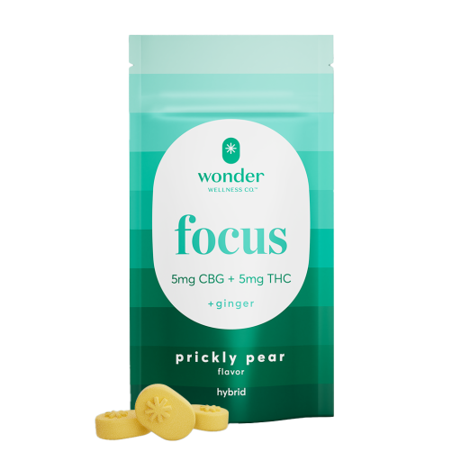 Focus - Prickly Pear + Ginger - 40 - 5mg THC : 5mg CBG - WONDER WELLNESS CO. - Hybrid