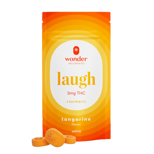 Laugh - Tangerine + Turmeric - 40 Pieces - 5mg THC - WONDER WELLNESS CO. - Sativa