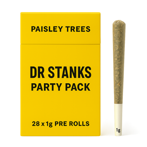Dr Stanks - Party Pack - 11.383% - 28 - 1g Pre Rolls - PAISLEY TREES - Hybrid