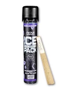 Blueberry Kush - 42.5% - 1g Triple Infused Pre Roll - Bubble Hash - ROVE - Indica