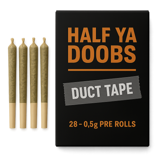 Duct Tape -Half Ya Doobs - 21.497% - 28 - 0.5g Pre Rolls - PHIX - Indica