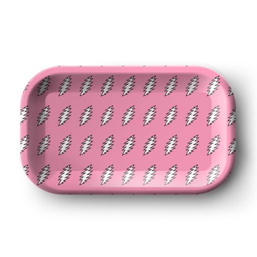 Grateful Dead Rolling Tray - Medium - Pink Bolts