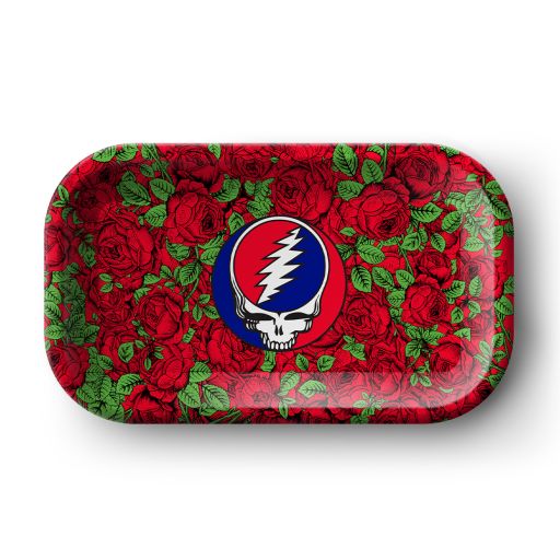 Grateful Dead Rolling Tray - Medium - Rose Steal Your Face