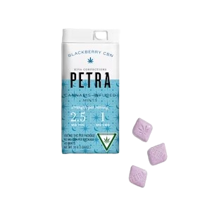 Blackberry Mints - Sleep - 40 Pieces - 2.5mg THC : 1mg CBN - Mints - PETRA - Indica