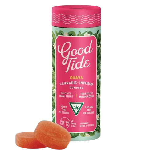 Guava - Balanced  - 10 Pieces - 20mg THC - Hash Rosin Gummies - GOOD TIDE - Hybrid